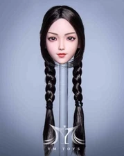 1/6 Female Head Sculpt Yuer Double Braid Hair for 12" Female PHICEN Figure Body