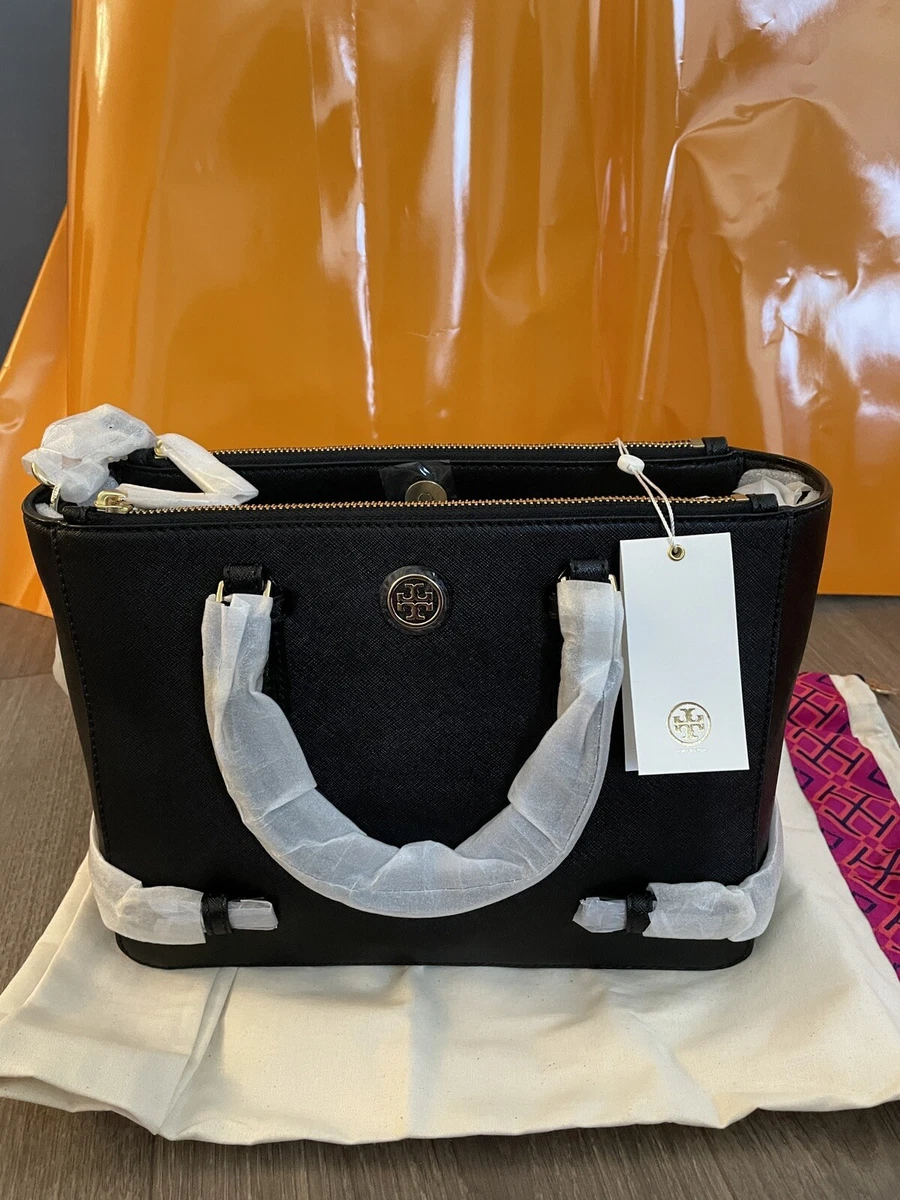 Tory Burch Robinson Satchel In Black