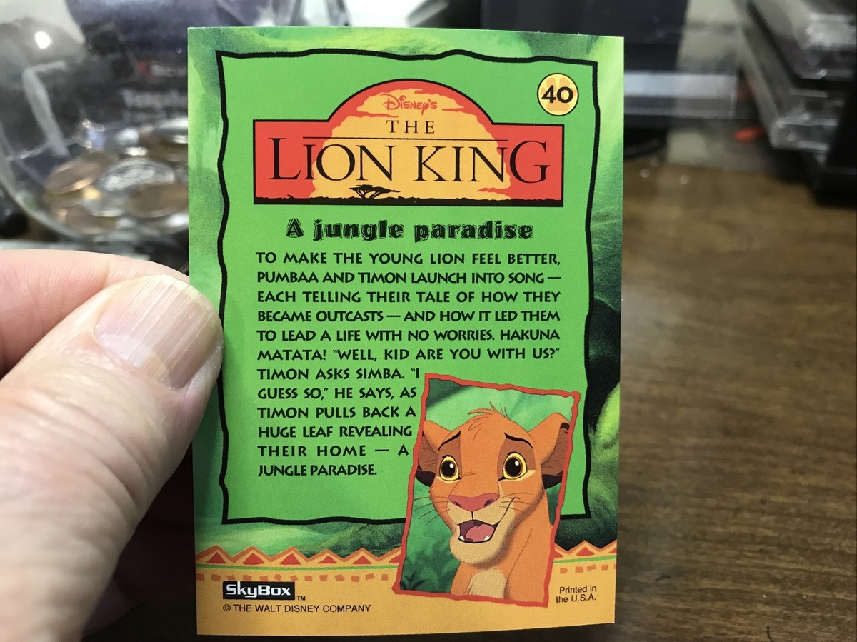 Walt Disney The Lion King Trading Card Series 1 # 40 | eBay