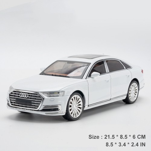 1:24 Diecast Vehicle for Audi A8 Model Car Collectible Toy Sound Light Toy Gifts - Picture 14 of 16