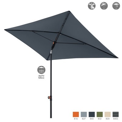 Doppler myZone 190 x 125 cm Manual Mittelmastschirm rechteckig Sonnenschirm 6 Fa