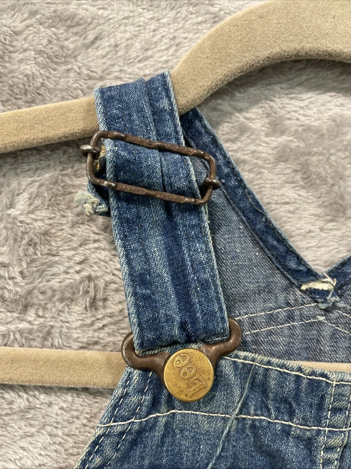 Mono Sanforizado Lee De Colección Botón Mosca Jóvenes Niños Hecho en Unión EE. UU. Babero Sin Etiqueta Foto 3 de 4