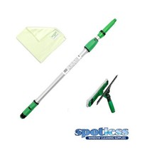 Unger Window Cleaner Kit - Telescopic Pole, Squeegee & Washer, Microfibre Cloth