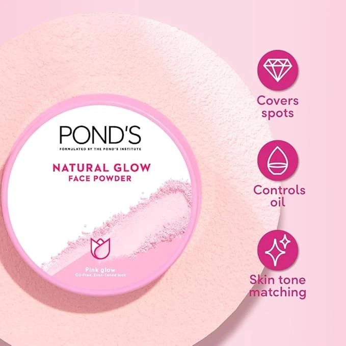 POND's Natural Glow Face Matte Powder For Normal Skin, Pink Glow - 30G - Image 3 of 4