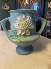 Vintage Roseville Art Pottery Water Lily Blue "175-8" ca. 1943 - Excellent Cond.