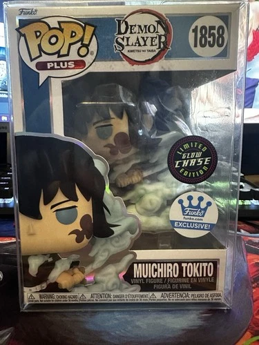 Funk Pop Demon Slayer Muichiro Tokito #1858 GITD FunkoShop Exclusive W Protector