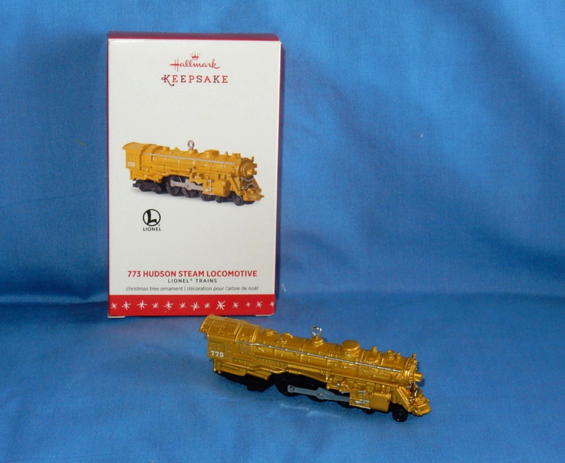 Hallmark 2016 Gold Repaint 773 Hudson Steam Locomotive Christmas Ornament
