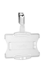 Image of Durable Duo Security Pass Holder 54 x 85 mm Transparent Holds Up to 2 ID/Secur