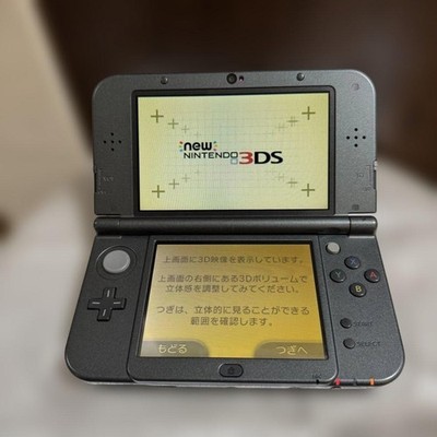 Nintendo New 3DS LL XL Black IPS Top Console w/ Mem Card Tested