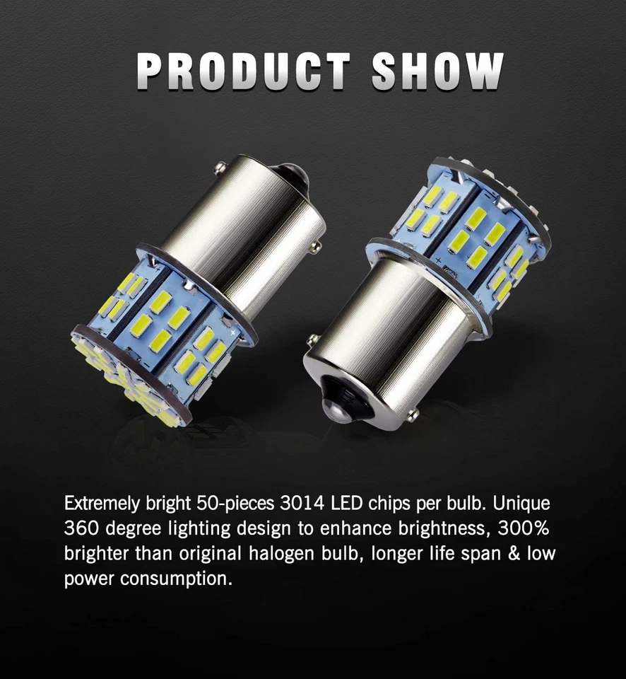 1156 1141 BA15S LED Bulbs 20-Pack, 12V RV Camper Trailer Boat Interior Lights - Image 2 of 4