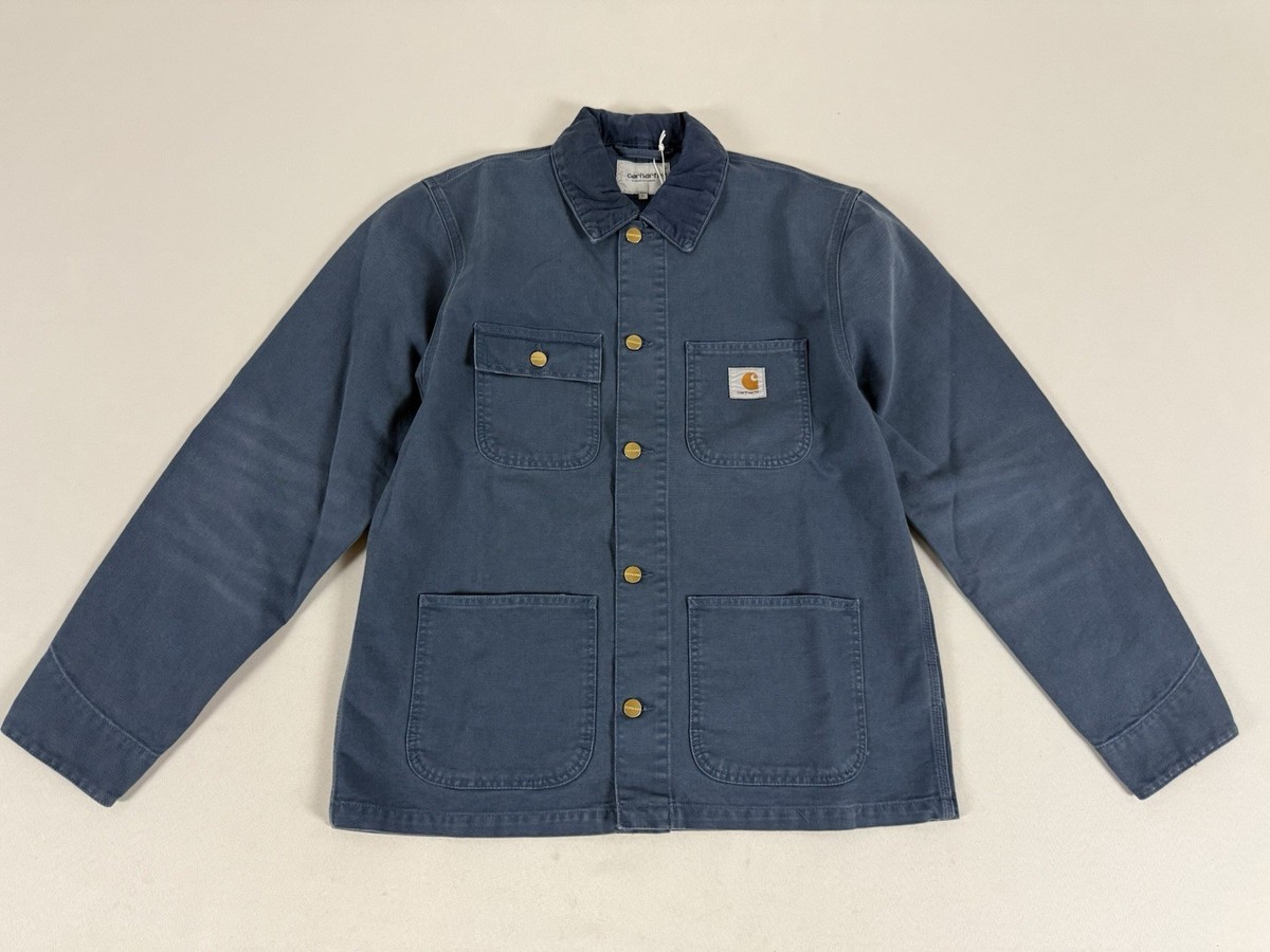 ジャケット・アウター Carhartt WIP MICHIGAN COAT - Dusky Blue CARHARTT WIP MICHIGAN COAT DUSKY BLUE STONE CANVAS L NWT | eBay