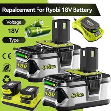 18V 8.0Ah Battery for Ryobi ONE P108 P107 P102 P103 P104 P105 P109 Tools Battery