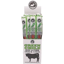 Pearson Ranch Jerky Green Chile Beef & Pork Snack Stick BFGC1-CAD Pack of 24
