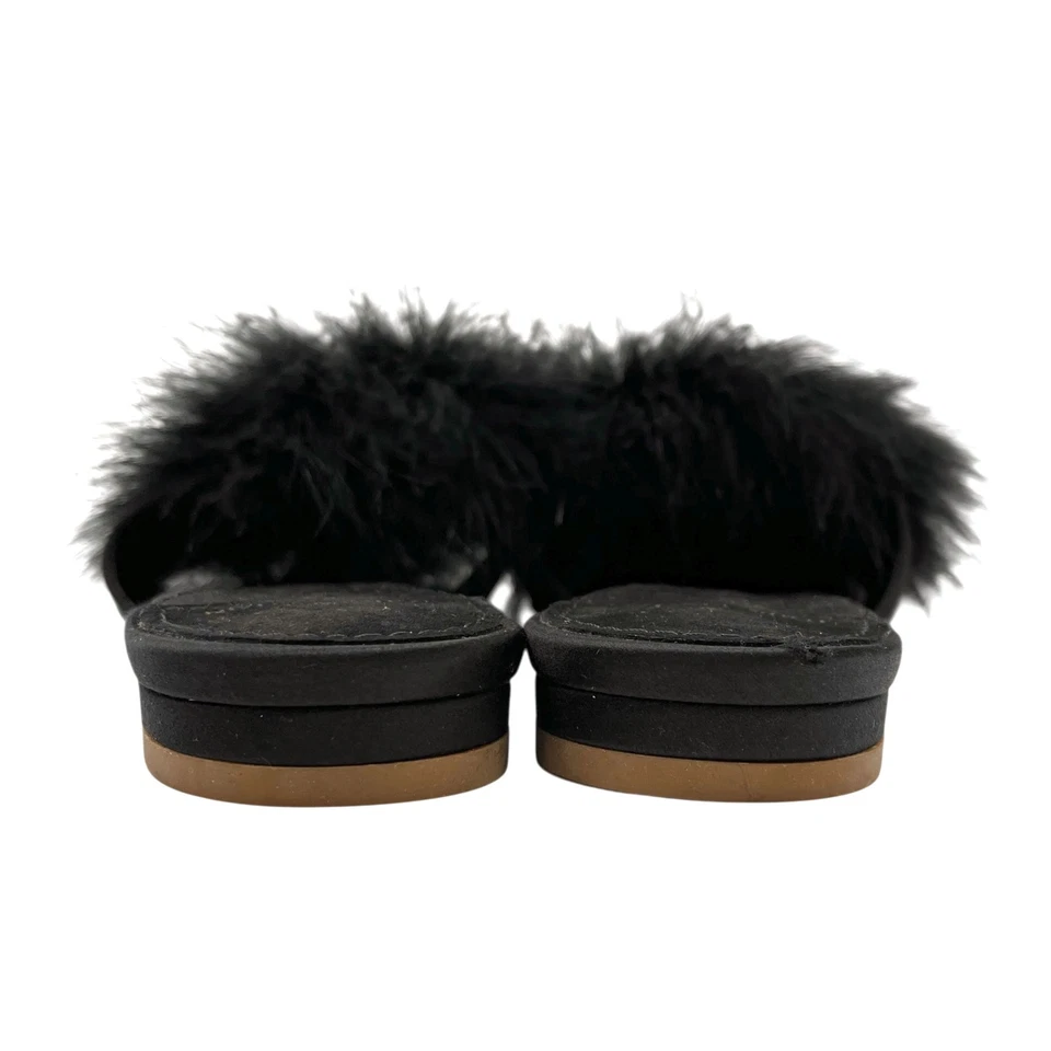 Sandalias planas de piel con logotipo Bijou LOUIS VUITTON LV #36 estrás negras doradas satinadas Foto 3 de 4