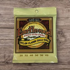 Ernie Ball Earthwood Acoustic Guitar Strings - Nylon Ball-End 2069, New