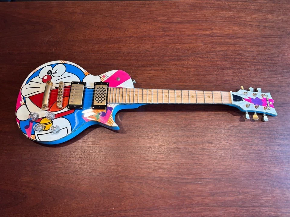 ESP Doraemon 80th Anniversary Mini Electric Guitar Built-in Amp Rare Japan - Bild 3 von 4