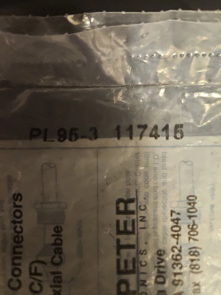 Trompeter Wrench Crimp.connector, Bnc/tnc/f, Pl95-3, New In Package - Image 2 of 4