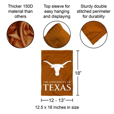 University Of Texas Gartenflagge | Longhorns UT Austin, Doppelseitig, Polyester