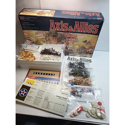 Milton Bradley Vintage 1984 Axis & Allies Spring 1942 Board Game (Missing Dice)