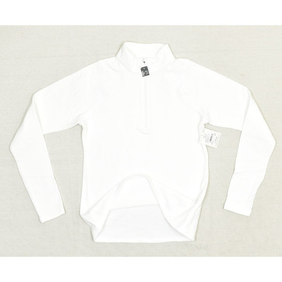 DSG Women's Regular Size M Pure White Run Grid 1/4 Zip Pullover Top