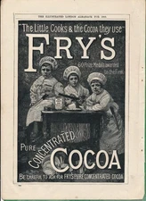 Magazine Ad - 1893 - Fry's Cocoa - London, England