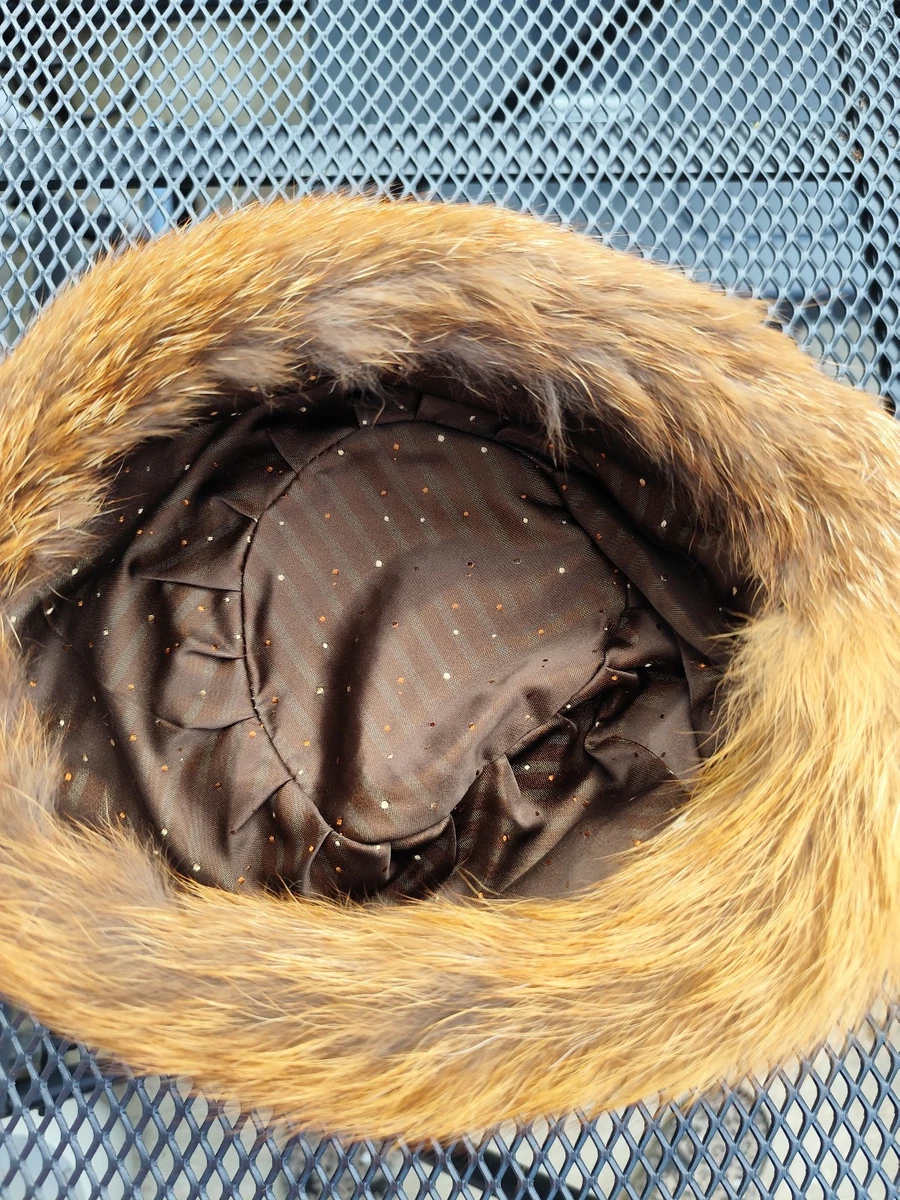 Fuchsfell Rotfuchs Kürschnerware SET Mütze Kappe & Stola unbeschädigt Pelz Fell