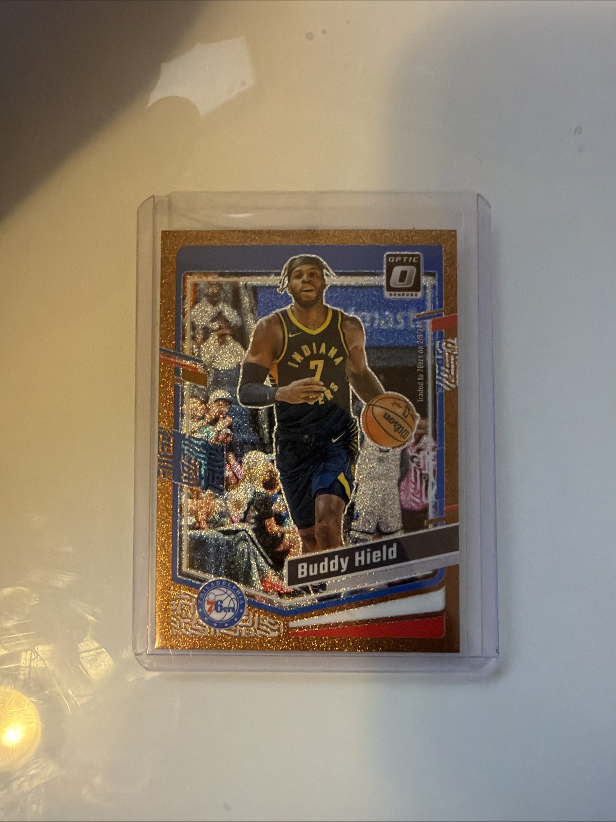 2023-24 Donruss Optic Buddy Hield Copper Sand Glitter /99