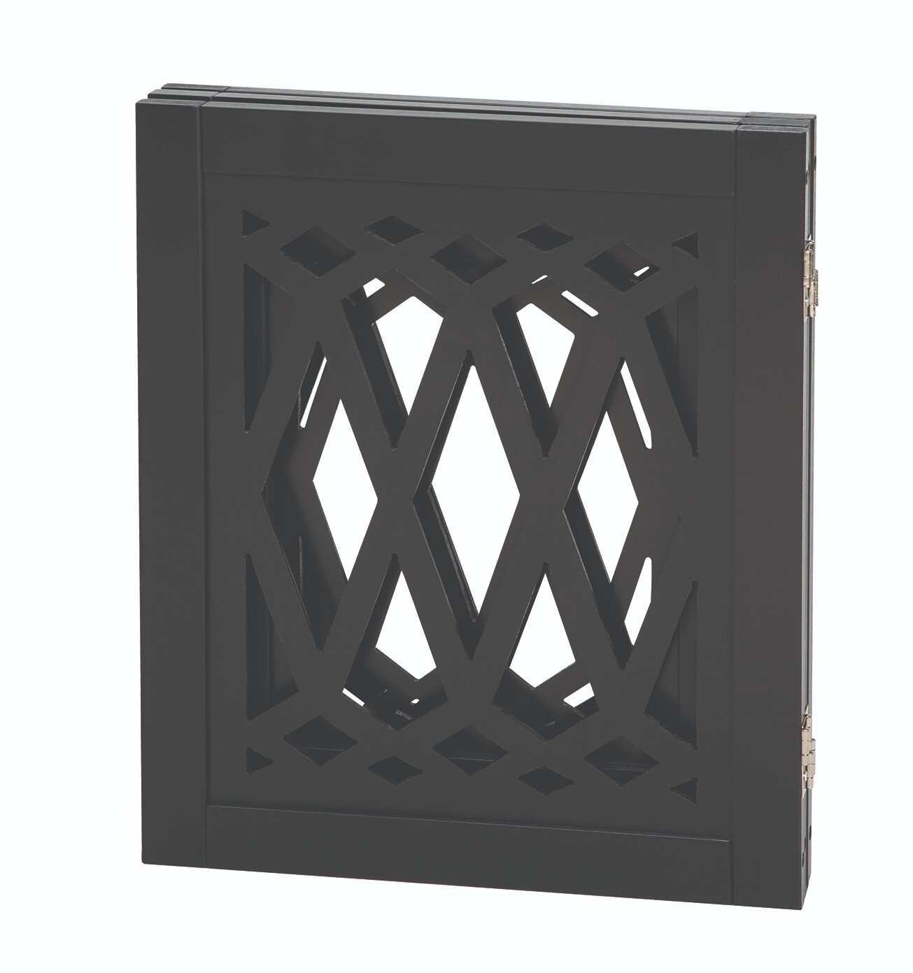 Freestanding Dog Gate Walk Through Door Black Wood Expandable Safety