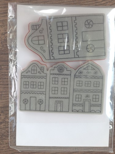 Neu kleine A Muse Briefmarke "SWEET HOUSES" Cling 2-002CL - Bild 3 von 3