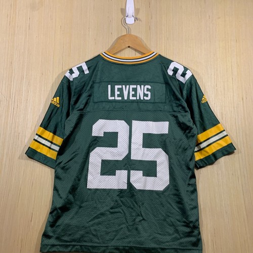 Vintage Greenbay Packers Jersey Youth 16 Green Short Sleeve Boy's #25 Levens 90s - Picture 12 of 12