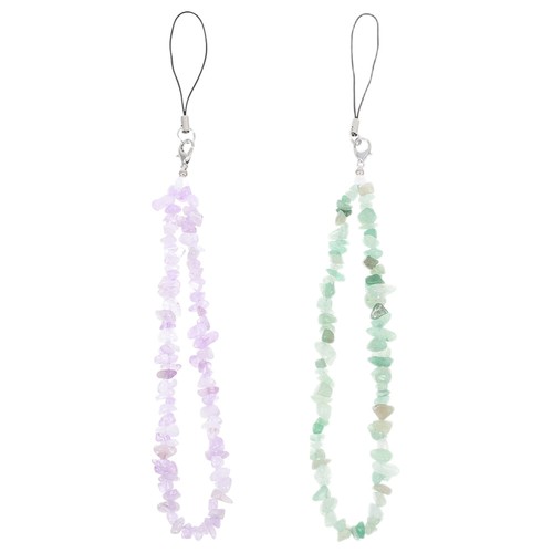 2 Pcs Crystal Lanyard Cell Phone Cute Mobile Charm Decoration - 第 1/12 張圖片