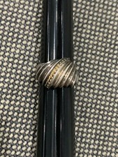 Vintage Likely Mexican Sterling Silver Modern Braided Design Ring Size 3.5