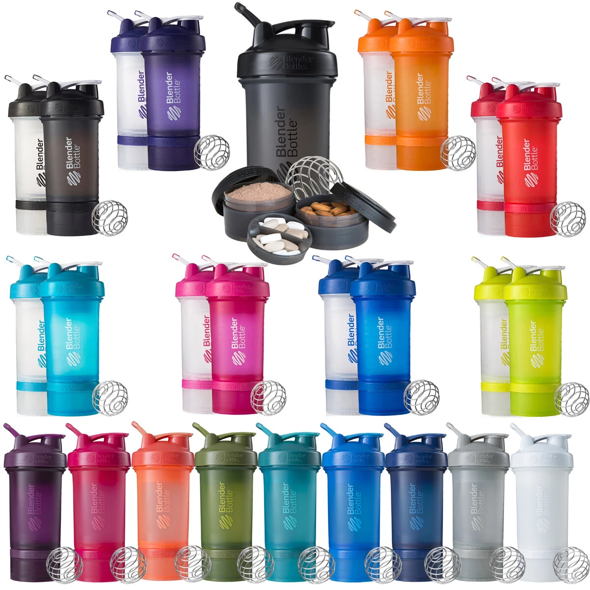 Blender Bottle BlenderBottle Classic Shaker Bottle Perfect for Protein  Shakes and Pre Workout, 20-Ounce (3 Pack), Clear/Black and Black and Pebble  Grey Clear/Black and Black and Pebble Grey Shaker Bottle