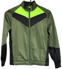 Athletic Works Boys Tracksuit Jacket Green Full Zip Size Large 10-12 PREOWNED