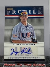 2013 USA Baseball 15U National Team Profile Signatures #11 Logan Pouelsen /100