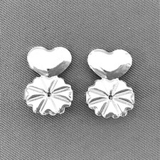 Post Earring Backs 14x10mm Hypoallergenic Silver Plated Copper Q2 Pair Per Pkg