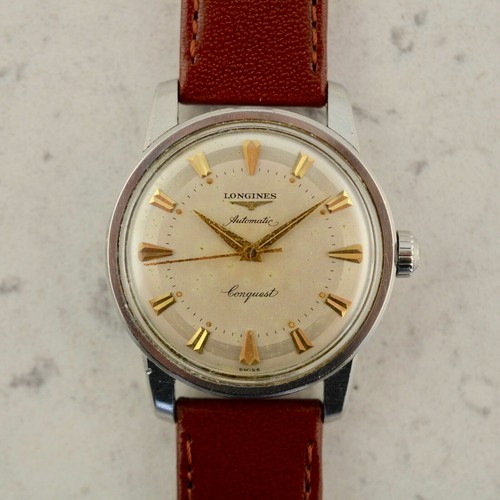 C.1956 Vintage Longines Automatic Conquest watch cal.19AS ref. 9000-8 in  steel | eBay