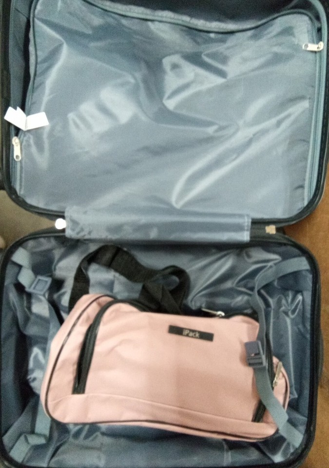 iPack Impact 2 PIECE Spinner Carry On 15” + RoseGold Bag 112 JS eBay