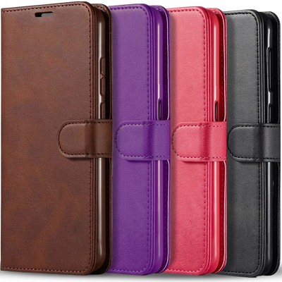 For Samsung Galaxy A11 Case Phone Cover Leather Wallet +Tempered Glass Protector