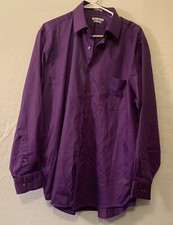 Mens Vanhuesen Regular Fit Long Sleeve Dress Shirt Pit to Pit 26" Length 35"