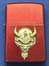 RARE Vintage Zippo Red Devil El Diablo Oil Lighter FAST SHIPPING