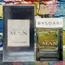 2-BVLGARI MAN GLACIAL ESSENCE 3.4 oz Eau de Parfum Spray Men's Cologne 1 Sealed
