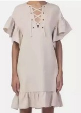 Ulla Johnson Linen Blend Marianne Knee Length Dress 4