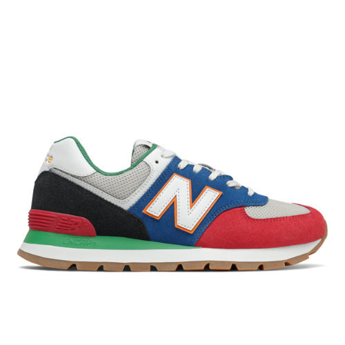 New Balance Men's 574 Rugged Blue/Red 