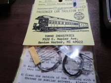 Tomar Industries HO 996 Passenger Car Tailsign Kit, Circus Parade Limited, Round