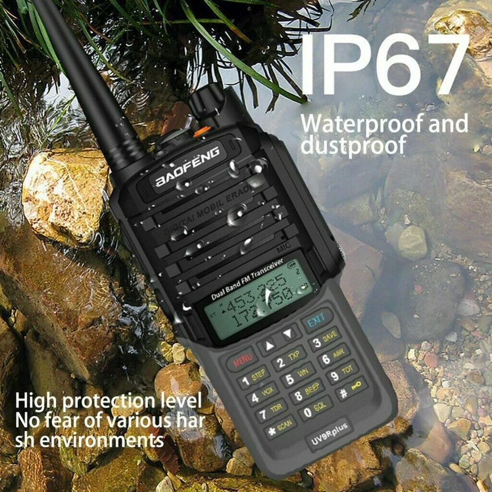 BAOFENG UV9R PLUS IP67 WATERPROOF V/UHF WALKIE TALKIE TWO WAY RADIO (BATCH)128CH - Image 2 of 4
