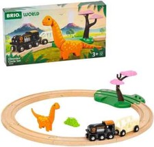Brio 36098 Dinosaur Circle Set Brachiosaurus, Wagon, Crossing Track 12pcs 3 NEW
