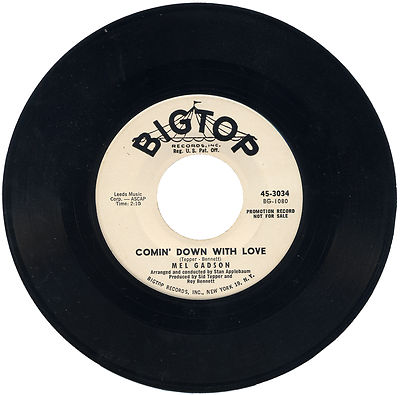 MEL GADSON  ''COMIN' DOWN WITH LOVE c/w I'M GETTING'' DEMO 1960 R&B / POPCORN   