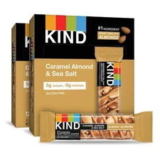 KIND Caramel Almond Sea Salt Nut Bars Gluten Free 24 Count Healthy Snack