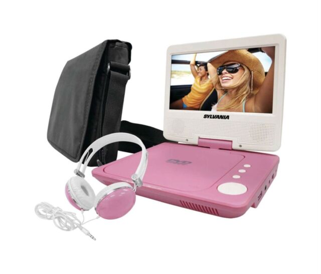 Sylvania SDVD7060-Combo-Pink 7-Inch Portable DVD Player Bundle with Matching Ove